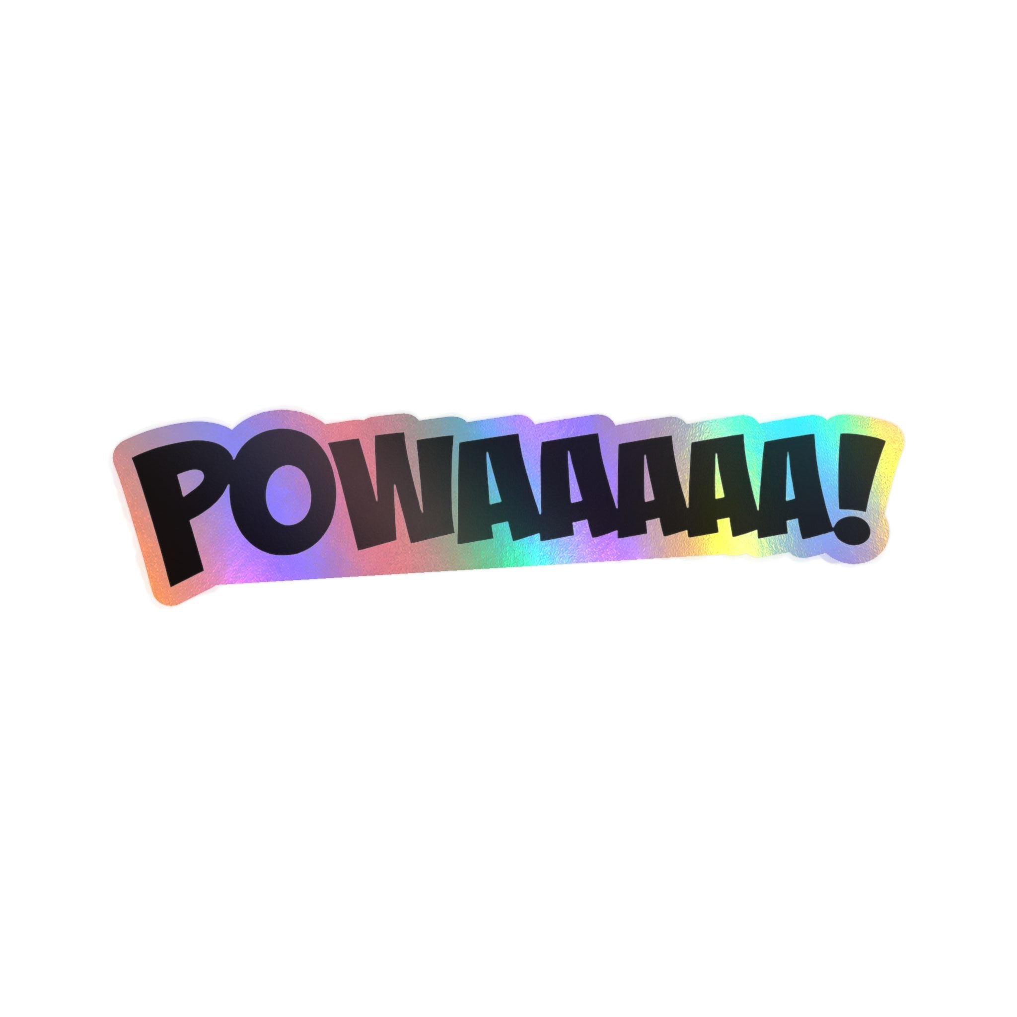 POWAAAA! comic-style vinyl sticker for cars, laptops, windows, water bottles, and other smooth surfaces.