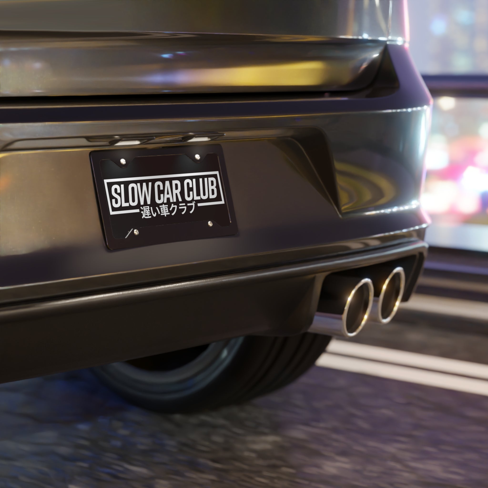 Slow Car Club Vanity Plate | Japanese Text Front License Tag