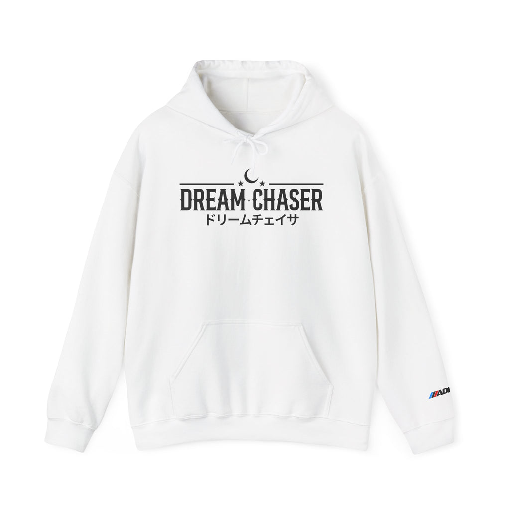 Dream Chaser Hoodie | Minimal Moon Graphic with Japanese Text