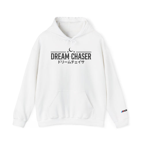 Dream Chaser Hoodie | Minimal Moon Graphic with Japanese Text