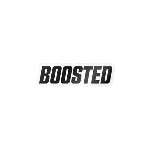 Boosted vinyl sticker for cars, laptops, toolboxes, and other smooth surfaces.