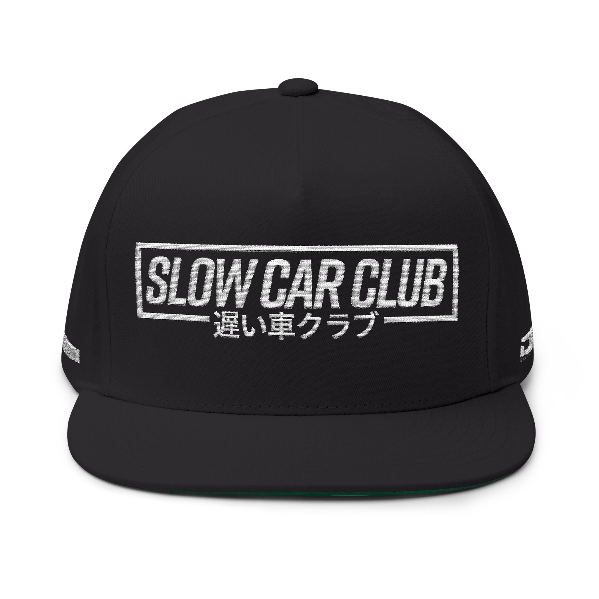 Slow Car Club Embroidered Flat Bill Cap | Japanese Streetwear Racing Hat