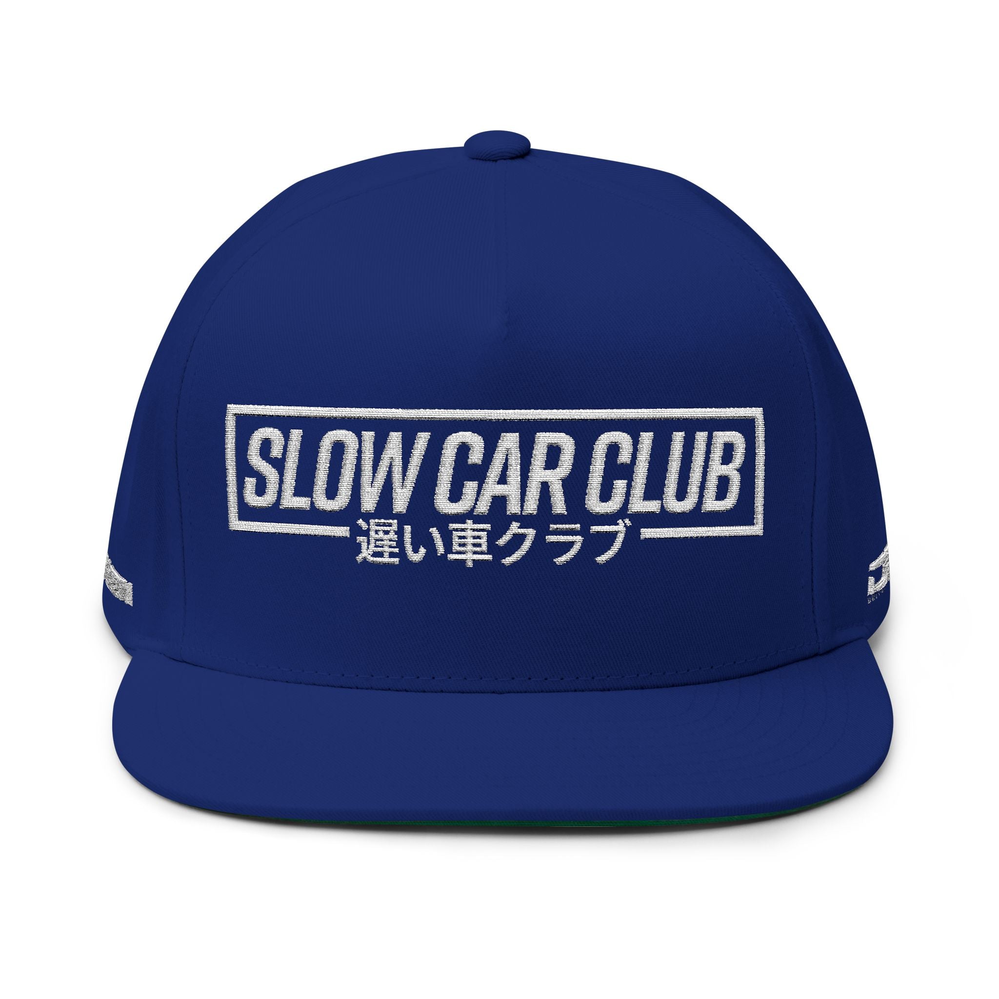 Slow Car Club Embroidered Flat Bill Cap | Japanese Streetwear Racing Hat
