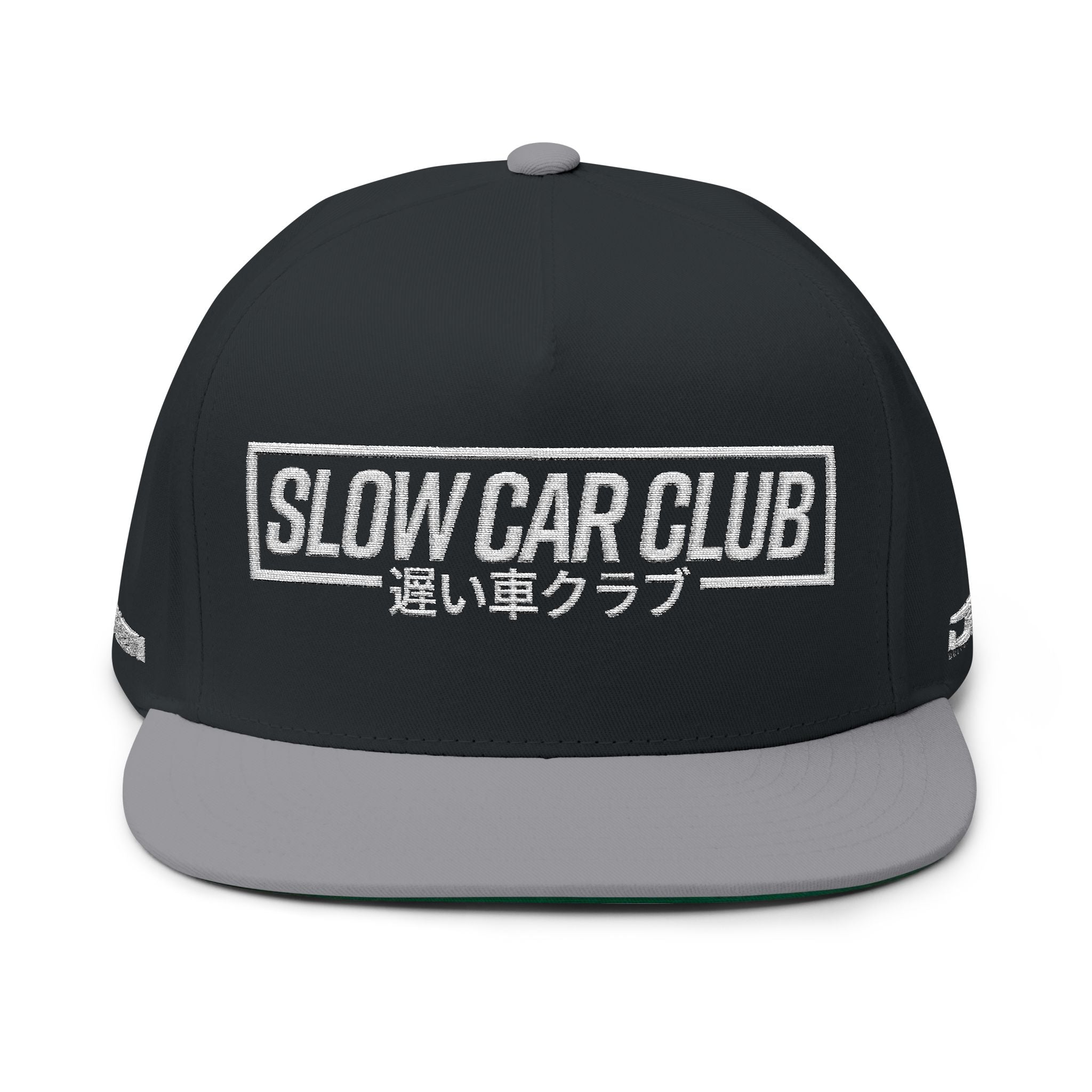 Slow Car Club Embroidered Flat Bill Cap | Japanese Streetwear Racing Hat