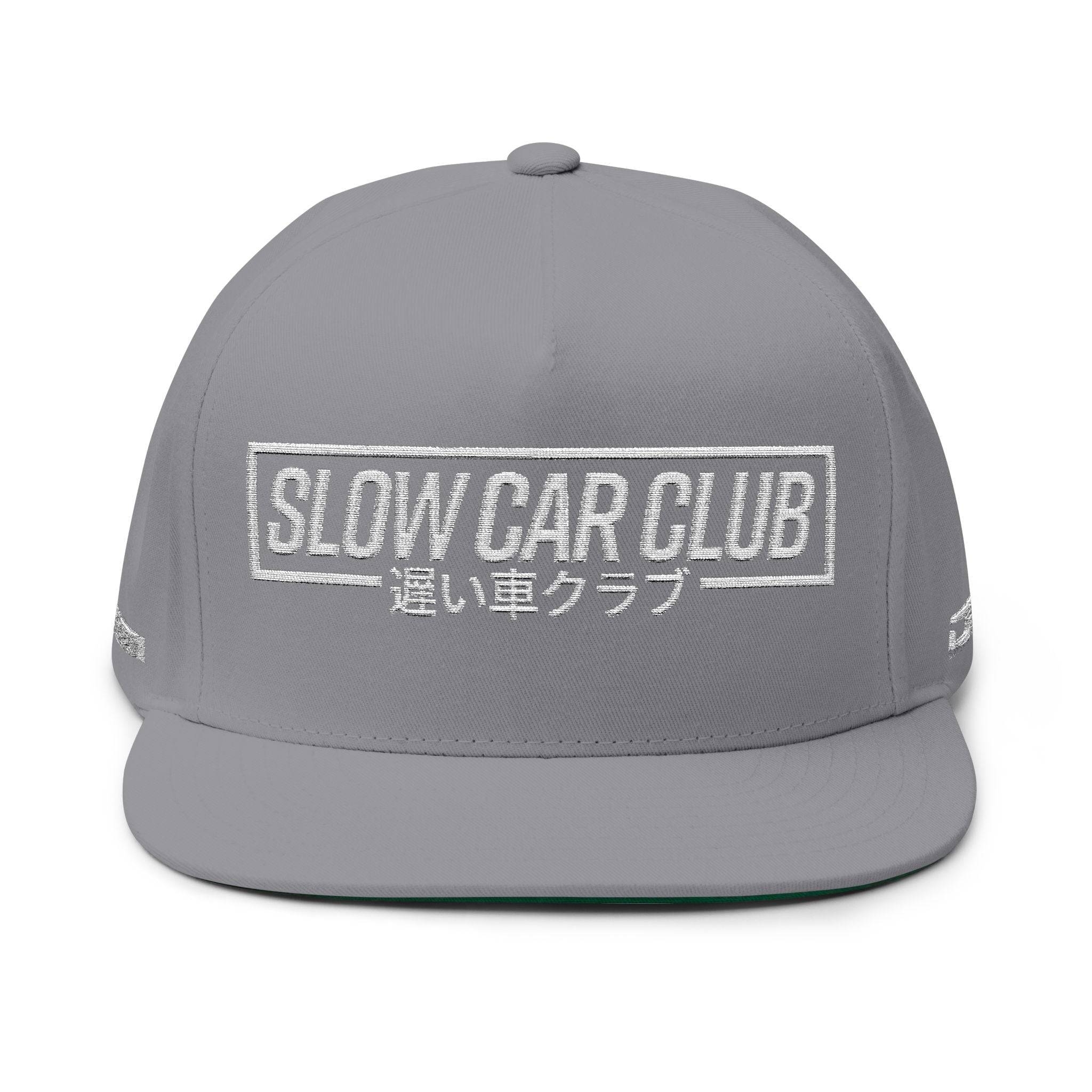 Slow Car Club Embroidered Flat Bill Cap | Japanese Streetwear Racing Hat